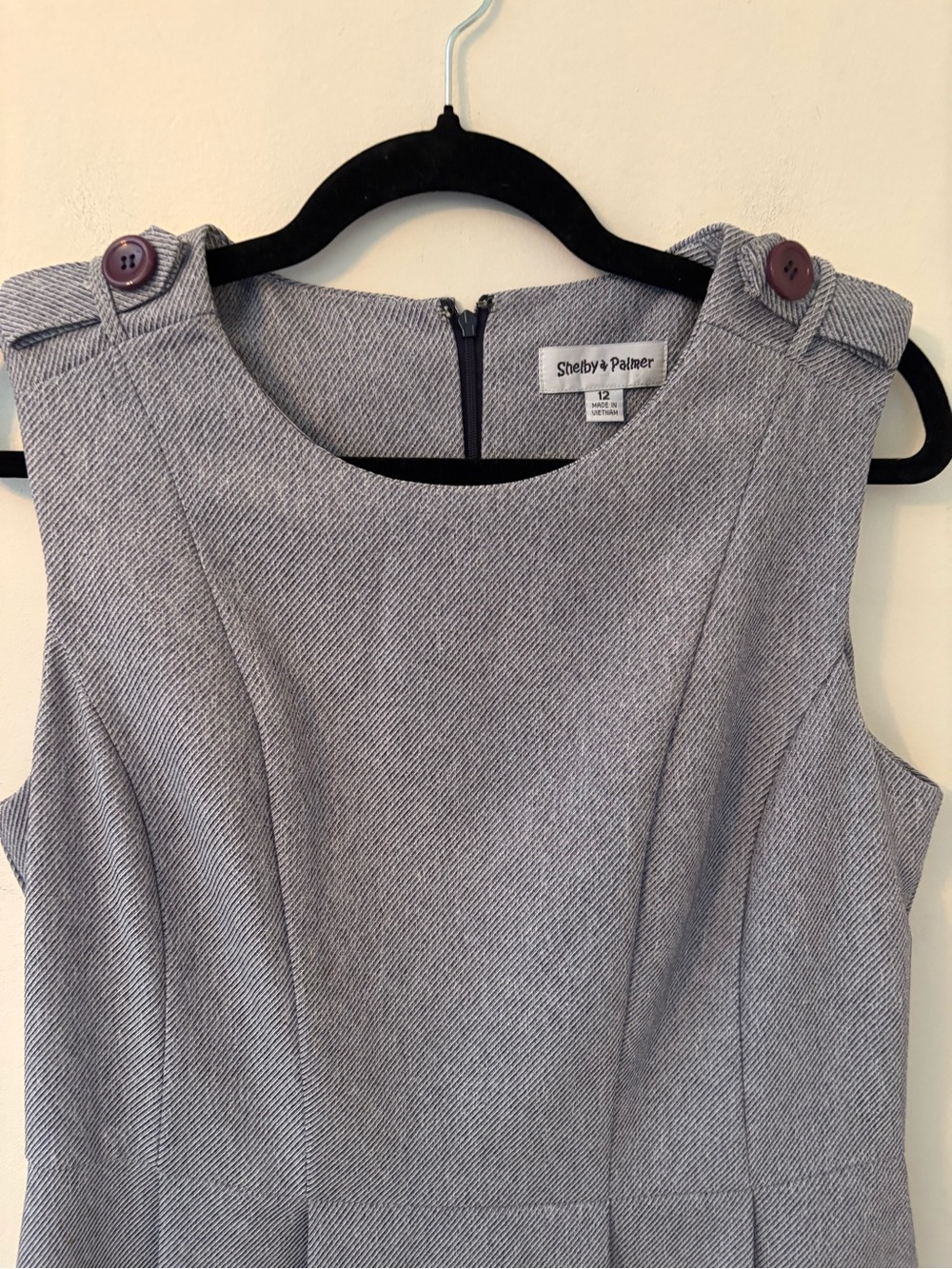 Shelby Palmer Fit Flare Dress Womens Sz 12 Pleats Sleeveless *no belt* - Picture 2 of 10